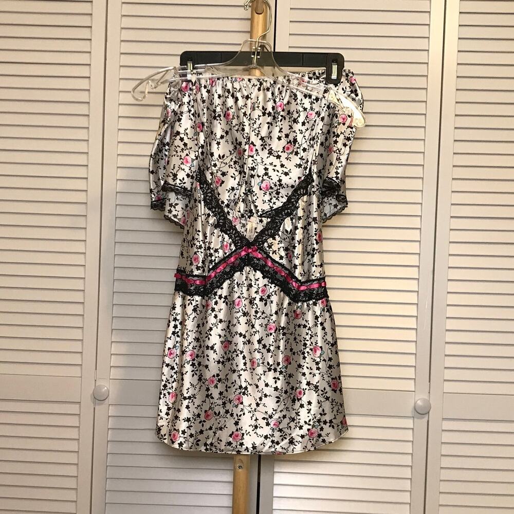 George Floral V-neck Sleeveless Lingerie Sleepwear Set L